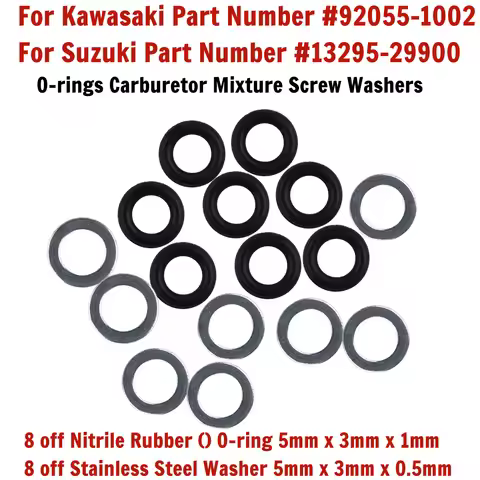 O-Ring Sealing Hot Sale Carburetor Mixture Screw Washers For Mikuni 5x3x1mm/5x3x 0.5mm For Kawasaki