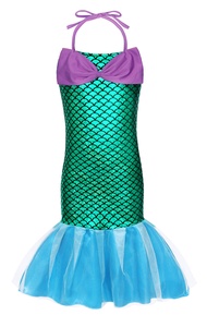 BBGirls Dress Cosplay Halloween Role Playing Children's Mermaid Princess Long Skirt Fish Tail Skirt 