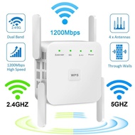 5Ghz WiFi Repeater WiFi Extender Wireless WiFi Booster Amplifier 2.4G 1200Mbps Long Range WiFi Receiver Signal Repiter UK Plug