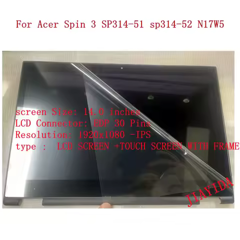 With Frame FHD For Acer Spin 3 SP314-51 sp314-52 N17W5 notebook Touch Digitizer+ LCD LED Screen Matr