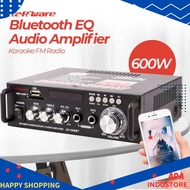 Bluetooth EQ Audio Amplifier Karaoke Home Theater FM 600W - Black