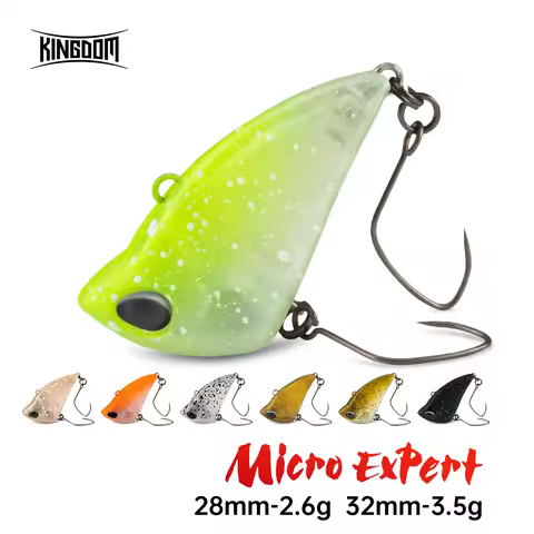 Kingdom Micro Expert Sinking Vibe Fishing Lure 2.6g 3.5g 28mm 32mm Artificial Sinking Hard Baits Vib