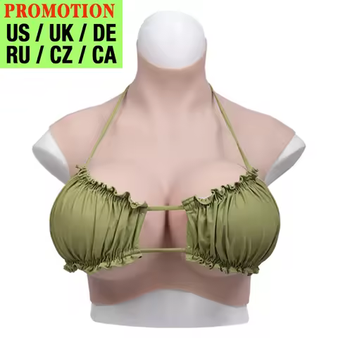 Big Size H Cup No Oil Silicone Bust Breast Forms Realistic Fake Boobs Men's Boys Cosplay Shemale Tra