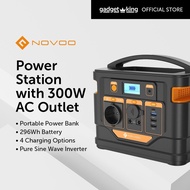 [NOVOO] 296Wh (80000mAh) Power Bank / Power Station with 300 Watts AC Outlet, Type-C 45Watts Power D