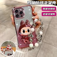 Labubu Phone Case Samsung S24ultra Comes With Lens Film S23+S25Edge S25FE S25 A42 Bracelet Protectiv