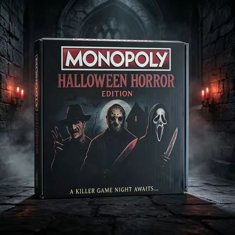 Horror Movie Themed Board Game Halloween Monopoly Style Property Trading Game for Adult Party Family