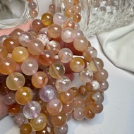 Crystal Library Crystal✨ Fairy Fluffy❄️Natural Cherry Blossom Agate Hand Beads 🌸Sakura Agate Bracele