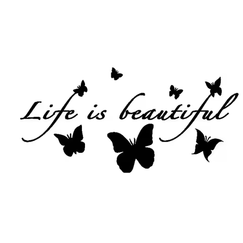 Car Stickers Creative Stickers Life Is Beautiful Beautiful Butterflies Car Decoration Waterproof and