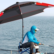 ปรับได้360องศา ร่มตกปลา 2.6 เมตร ร่มตกปลาชิงลิว กันแดด UV/กันพายุฝน ร่มตกปลา 2 ชั้น อุปกรณ์ชิงหลิว ร