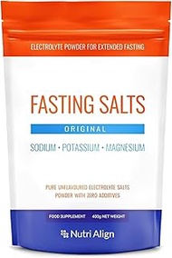 Nutri-Align Fasting Salts Electrolytes Powder | 400g Sodium Potassium Magnesium Electrolytes | Pure 
