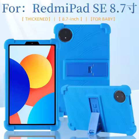 Case For Redmi Pad SE 4G 2024 8.7" Tablet Safe Shockproof Silicone Stand Cover For Xiaomi Redmi Pad 