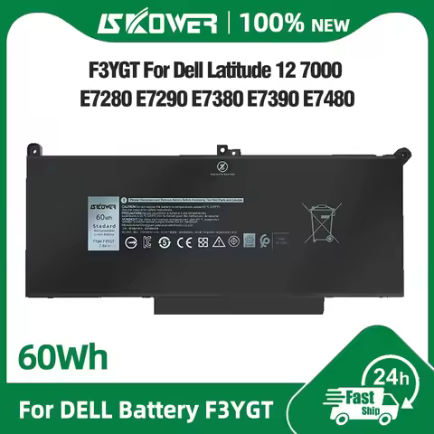 SKOWER DJ1J0 F3YGT Battery For Dell Latitude 7000 7280 7380 7290 7390 7480 7490 E7280 E7380 E7480 E7