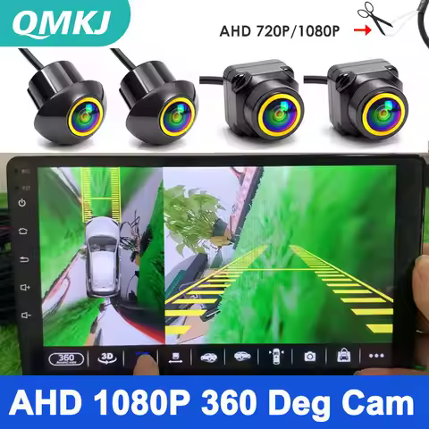 8K AHD 1080P 720P 3D 360 Deg Surround View Right+Left+Front+Rear View Reverse Camera For Android Nav