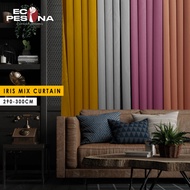 ecopesona - Iris Hook/Eyelet Mix Langsir Blackout Curtain (290cm-300cm)