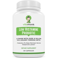 VitaMonk Probiotik Rendah Histamin Melawan Ketidaktampakahan Histamin dan Menyokong Kesihatan Usus y