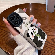 Casing for iPhone15 6s plus 12 8plus 14Promax 11 7plus 13 11Promax 6 13Pro 11Pro ins Cute Panda Cartoon Case Full Cover Lens Texture Drop Protection Soft Case