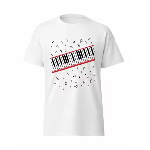 Summer Fashion Trendy Casual Tee Michael Jackson Beat It Tshirt Piano & Music Notes Gift for Fan Kin