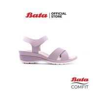 *Best Seller* Bata Comfit รองเท้าเพื่อสุขภาพ Comfortwithstyle รองเท้ารัดส้น สายรัดปรับขนาดได้ สูง 2.5 นิ้ว สำหรับผู้หญิง รุ่น Zusi สีม่วงอมชมพู 6619901