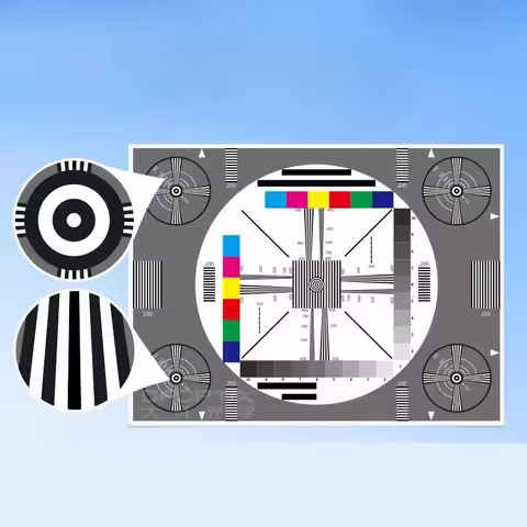 Color Clarity Resolution Test Chart Camera Lens Resolution Testing Card for Image Quality Evaluation