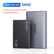 ORICO กล่องใส่ฮาร์ดดิสก์ Type-C Wadah HDD Eksternal 5Gbps ขนาด2.5นิ้วพร้อมการออกแบบเคสระบายความร้อนส