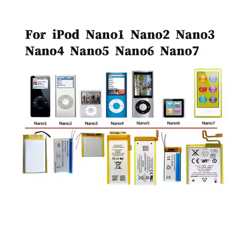 Battery For iPod Nano 1 2 3 4 5 6 7 Nano2 Nano3 Nano4 Nano5 Nano6 Nano7 A1199 A1236 A1285 A1320 A136