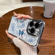 For Honor 400 Pro 400 Lite 50 X30i Huawei P30 P40 Pro Plated Transparent Soft Cartoon Stitch Phone C