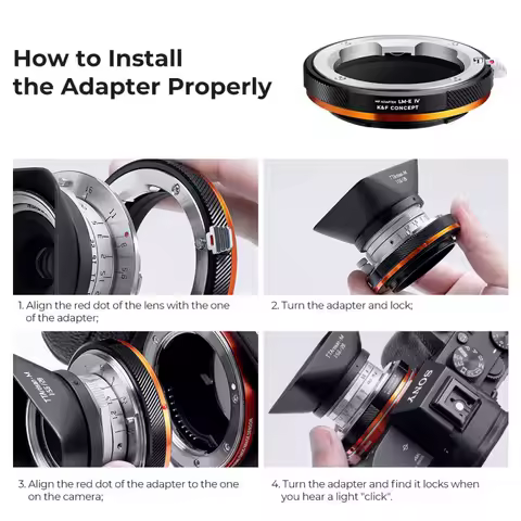 K&F Concept Lens Mount Adapter For Leica M L/M Lens to Sony E Nex Canon EOS R EOS M Nikon Z G F AI M
