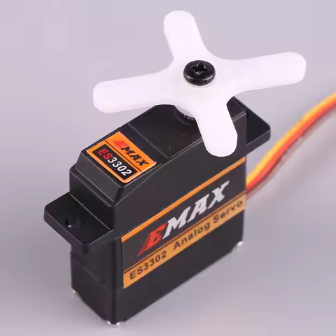 Emax ES3302 Metal Gear Analog Mini Servo 4.8V/6.0V 2.4/2.8kgf.cm Futaba JR Plug for RC Airplane Heli