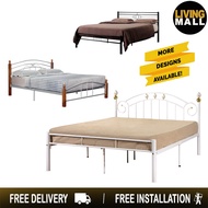 Living Mall Suzana Series Queen Size Metal/Wood Bed Frame In 15 Designs