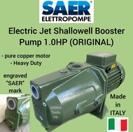 SAER Original Electric Water Pump Jet Booster Pump 1.0HP MADE IN ITALY