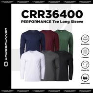 Crossrunner Quick Dry Long Sleeve T-Shirt Unisex Plain Baju Jersey Baju Jersi Lengan Panjang Lelaki Perempuan CRR36400 A