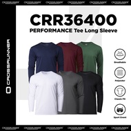 Crossrunner Quick Dry Long Sleeve T-Shirt Unisex Plain Baju Jersey Baju Jersi Lengan Panjang Lelaki 
