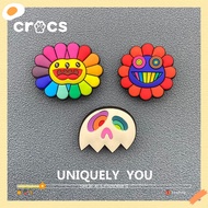 Crocs jibbitz Funny flower hole shoe buckle cute cartoon shoe flower fashionable Korean style slippe