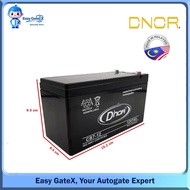 DNOR 12V 7Ah Rechargeable SLA Backup Battery – For Autogate, Alarm & UPS Systems | Compatible with E