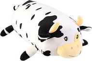 unsnurnoch Cute Cow Plush Pillow, Kawaii Plushies White Cow Stuffed Toys, Squishy Plushies, Cuddle Body Pillow for Kids Girls