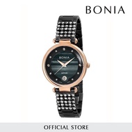 Bonia Cristallo Rosegold Women Watch Elegance Rosegold Black BNB10574-2537