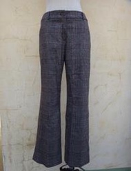 楹 ~ 正品 MAX & Co 格紋 毛料靴型長褲 size: 4