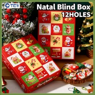 GANTUNGAN Christmas Surprise Bingo Christmas Box Keychain 12-HoleBLIND BOX Gift