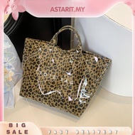 [Astarit.my] Leopard Print Designer Handbag Large Capacity Stylish Commuting Bag Tote Handbag
