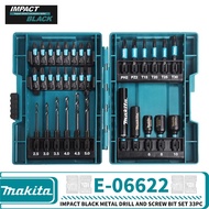 Makita E-06622 Impact Black Metal Drill And Screw Bit Set 33PC Power Tool Accessories