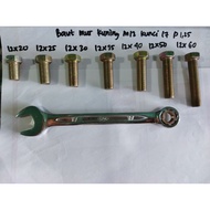 Bolt nut 17 P1.25 M12x20mm to M12x60mm / bmk key 17 P1.25 fine length 12x20mm to 12x60mm / bolt 17 y