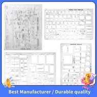 【NEW】Drafting Tools and Ruler Shapes for Architecture - Set of 3 for House Plan Furniture Kitchen, B