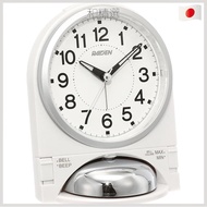 Seiko Clock, Seiko Clock alarm clock analog high volume switchable alarm PYXIS, RAIDEN, white, pearl