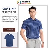 (38 left) ARISTINO short-sleeved shirt made of soft, cool cotton, loose fit, flat hem ASS071S2