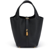Hermès Black Clemence Picotin Lock 18 Gold Hardware, 2020