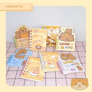 Notebook Note Book Mini Ring A7 Notes Scrapbook Memo Notes Capybara Butter Bear