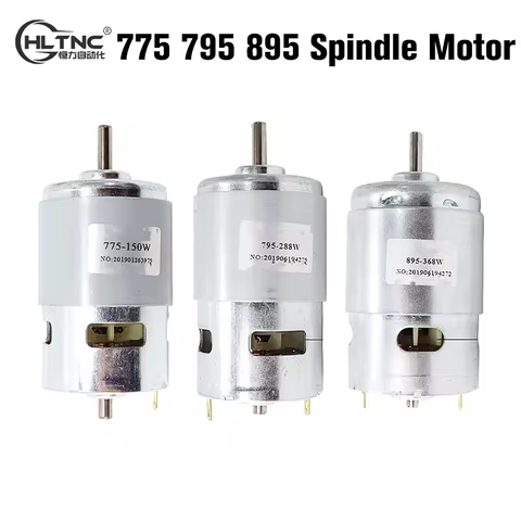 HLTNC 775 795 895 80W 150W 200W 288W 180W 360W Double Ball Bearing Brush DC 12V 24V Spindle Motor 60