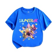 Áo Thun Cotton Trẻ Em HUNTRIX KPOP DEMON HUNTERS Vải Cotton Chính Phẩm 4 Chiều Size Từ 7 - 60kg KING