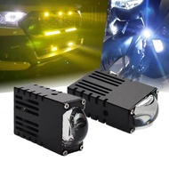 2 ชิ้น/เซ็ต 12D 1.5 "120W LED Motorcycle Headlight 6000K 3000K LED Working Fog Lamp 12000LM Motorcyc