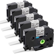 5-Pack Compatible Brother P-touch Label Makers Tape TZE-231 TZE231 TZ-231 TZ231 Labelling Tape for P
